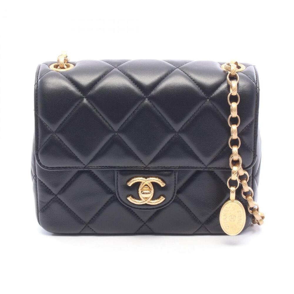 Chanel Matelassé Small Flap Shoulder Bag/Handbag, Lambskin Leather, Women's, ...